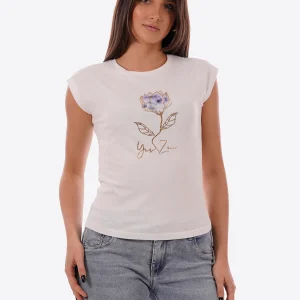 T-shirt YES-ZEE da Donna - bianco T212S1002633