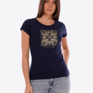 T-shirt YES-ZEE da Donna - blu T257T900713