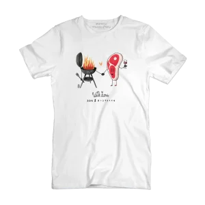 T Shirt uomo - BBQ & Bistecca - With Love