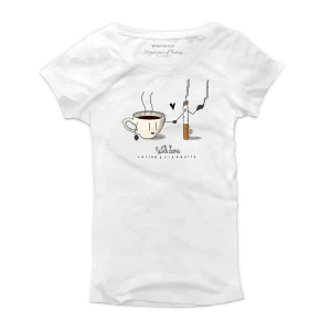 T Shirt donna - Caffè & Sigaretta - With Love